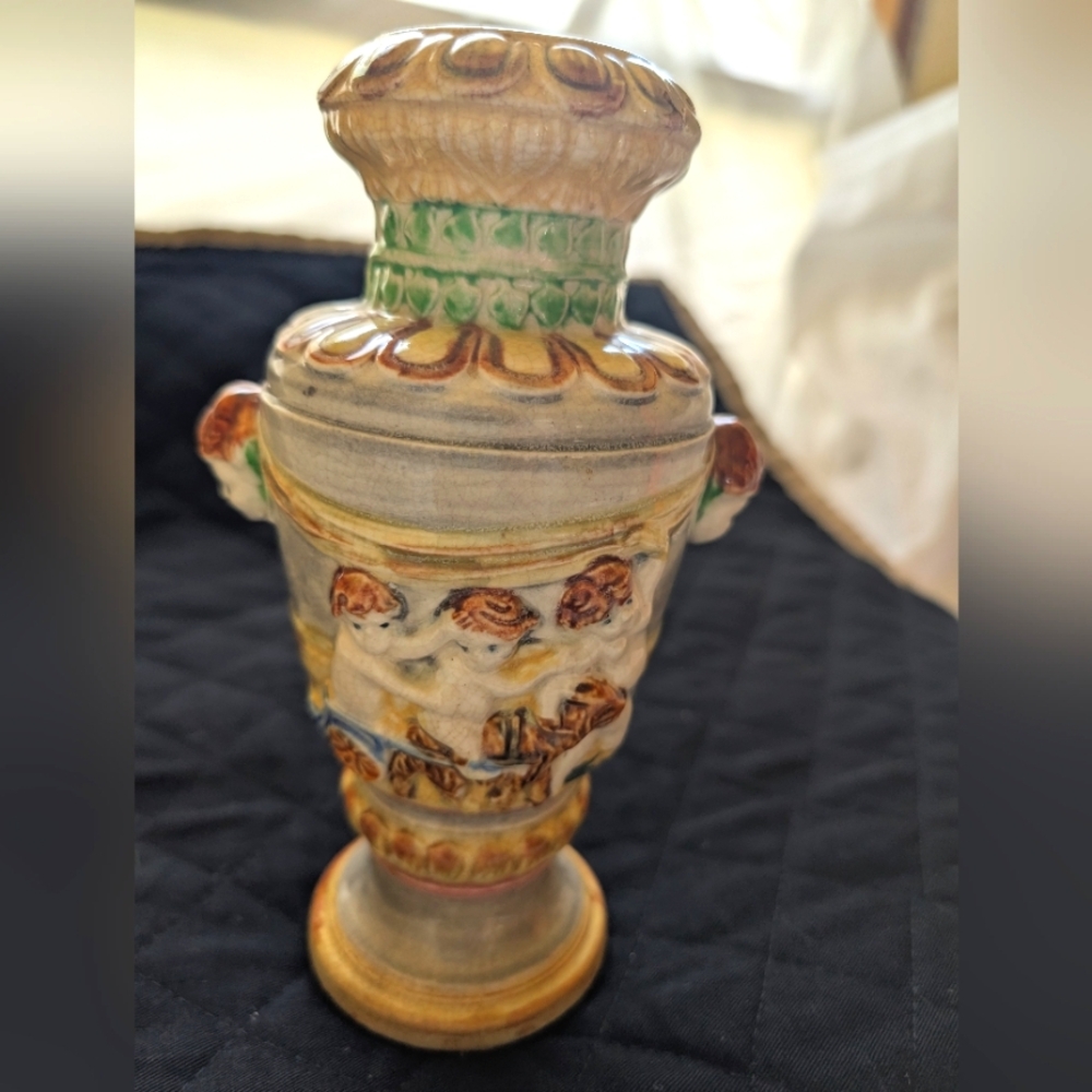 Vintage Multicolor Ceramic Vase